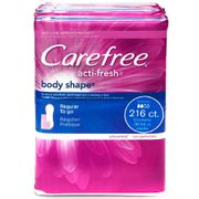 Carefree Acti-Fresh Body Shape Pantiliners, 216 ct