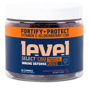 CBD Gummies Immune Defense, 60 Count, Level Select CBD