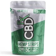 CBD Hemp Strips, 25 mg Per Sublingual Strip, 5 ct x 20 Pouches, CBDfx