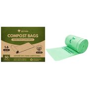 Certified Home Compostable Trash Bags 1.6 Gallons, 50 ct, Airnex