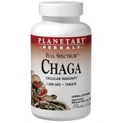 Chaga 1000 mg Full Spectrum, 120 Tablets, Planetary Herbals