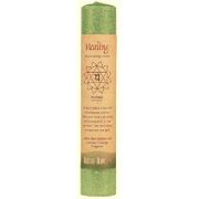 Chakra Energy Pillar Candle with Pure Essential Oils, Healing (Green), 1 Candle, Aloha Bay