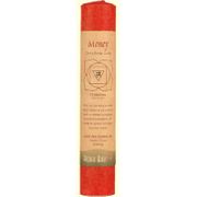 Chakra Energy Pillar Candle with Pure Essential Oils, Money (Red), 1 Candle, Aloha Bay