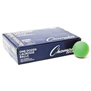 Champion Sports Official Lacrosse Balls, Green, 12/Box