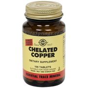 Chelated Copper, 100 Tablets, Solgar