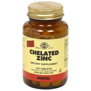 Chelated Zinc, 100 Tablets, Solgar