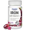 Chewable Iron with Vitamin C for Adults, Grape Flavor