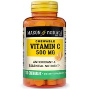 Chewable Vitamin C 500 mg, Orange Flavor, 100 Tablets, Mason Natural