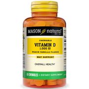 Chewable Vitamin D 1000 IU, 50 Chewables, Mason Natural