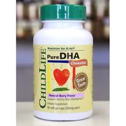 ChildLife Pure DHA Chewable For Children, Natural Berry, 90 Softgels