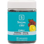 Chill CBD Gummies - Lemon Berry, 60 Count, Social CBD