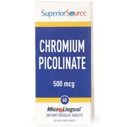 Chromium 500 mcg (Chromium Picolinate), 60 Instant Dissolve Tablets, Superior Source