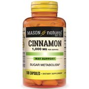 Cinnamon 1000 mg, 100 Capsules, Mason Natural