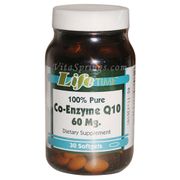 Co-Enzyme Q10 60 mg, 30 Softgels, LifeTime