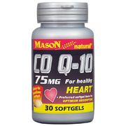 Co Q-10 75 mg, 30 Softgels, Mason Natural