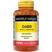 CoQ-10 Plus L-Carnitine, 50 Softgels, Mason Natural CoQ10