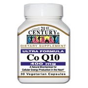 Co-Q10 400 mg 30 Vegetarian Capsules, 21st Century Health Care