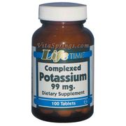 Complexed Potassium 99 mg, 100 Tablets, LifeTime