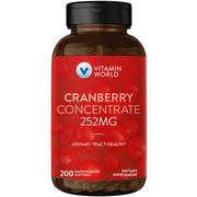 Cranberry Concentrate 252 mg, 200 Rapid Release Softgels, Vitamin World
