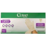 Curad Comfort Wear Powder Free Latex Exam Gloves, Large, 100 Count