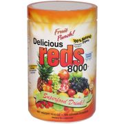 Delicious Reds 8000 Superfood Drink, Fruit Punch Flavor, 10.6 oz, Greens World Inc.