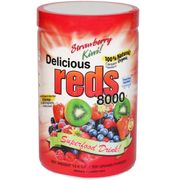 Delicious Reds 8000 Superfood Drink, Strawberry Kiwi Flavor, 10.6 oz, Greens World Inc.