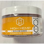 Delta 8 CBD Gummies - Strawberry Banana, 20 ct, High Hemp Brand