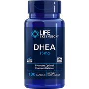 DHEA 15 mg (Dehydroepiandrosterone), 100 Capsules, Life Extension