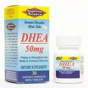 DHEA 50 mg, 100 Instant Dissolve Tablets, Superior Source