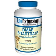 DMAE Bitartrate (dimethylaminoethanol) 150 mg, 200 Vegetarian Capsules ...