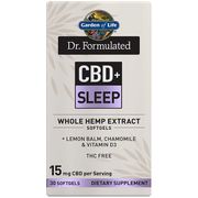 Dr. Formulated CBD+ Sleep, 30 Softgels, Garden of Life