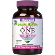 Ladies' One Prenatal DHA 200 mg, 30 Vegetarian Softgels, Bluebonnet Nutrition