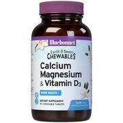 EarthSweet Chewables Calcium Magnesium & Vitamin D3, Vanilla Flavor, 90 Chewable Tablets, Bluebonnet Nutrition