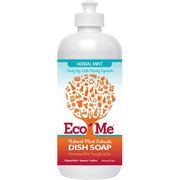 Eco-Me Dish Soap Liquid, Natural Plant Extracts, Herbal Mint, 16 oz