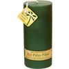 Eco Palm Wax Pillar Candle, Unscented, Green