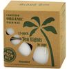 Eco Palm Wax Tea Lights in Cups, Unscented, White