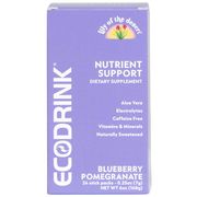 EcoDrink Nutrient Support Drink Mix - Blueberry Pomegranate, 24 Stick Packs, Lily of the Desert Nutrition