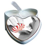 Edible Massage Heart Candle, Mint, 4.7 oz, Earthly Body