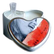 Edible Massage Heart Candle, Watermelon, 4.7 oz, Earthly Body