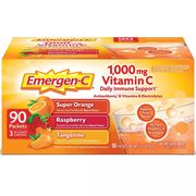 Emergen C Fizzy Drink Mix Variety Flavor Pack, Value Size, 90 Packets