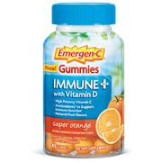 Emergen-C Gummies Immune Plus with Vitamin D - Super Orange, 45 Gummies