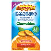 Emergen-C Immune + Chewables - Orange Blast, 42 Chewable Tablets, Alacer