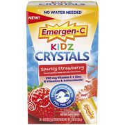 Emergen-C Kidz Crystals, Sparkly Strawberry, 28 Stick Packs, Alacer