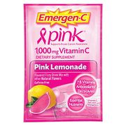 Emergen-C Pink Lemonade Drink Mix, Vitamin C Powder, 30 Packets, Alacer