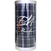 Enzo Mantovani 100% Cashmere Scarf - Blue/White Check