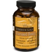 Etherium Gold, Focused Brain, 240 Vegetarian Capsules, Harmonic Innerprizes