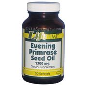Evening Primrose Oil 1300 mg, 50 Softgels, LifeTime
