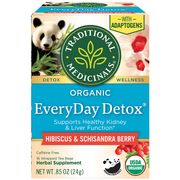 Organic Everyday Detox Tea, Hibiscus & Schisandra Berry, 16 Tea Bags, Traditional Medicinals Teas