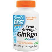 Extra Strength Ginkgo Extract 120 mg, 120 Veggie Caps, Doctor's Best