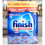 Finish All-In-One Dishwasher Detergent Powerball Tabs, 110 ct, Finish Dishwashing Products